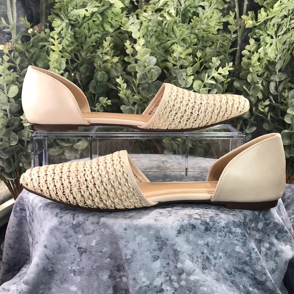 LC Lauren Conrad Calcite Nude Woven 2-Piece Flats WMS 9M ✨Like Brand NEW✨ - Picture 7 of 11